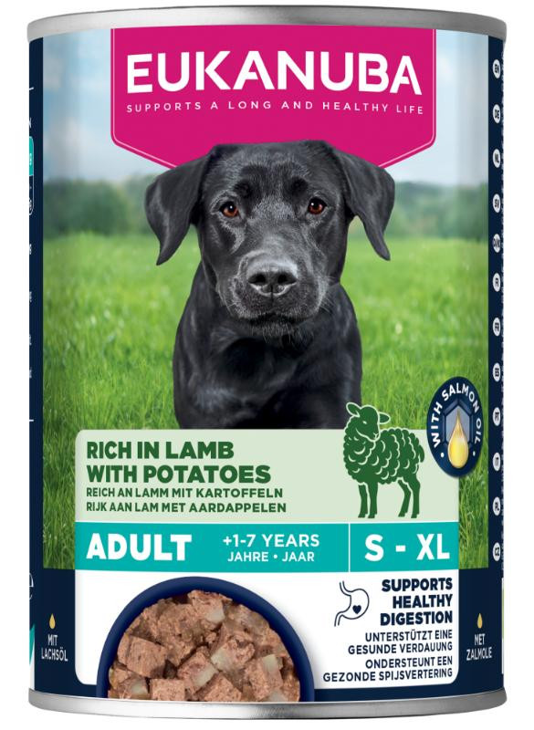 Eukanuba Adult met lam en aardappel natvoer hond