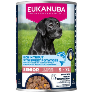 Eukanuba Senior met forel en zoete aardappel natvoer hond 1 tray (6 x 400 g)
