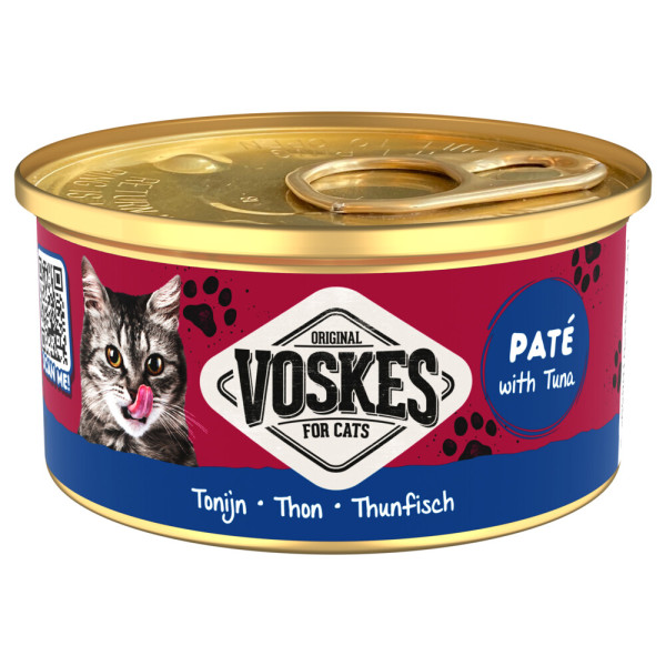 Voskes Voskes Paté met tonijn natvoer kat 2 trays (48 x 85 g)