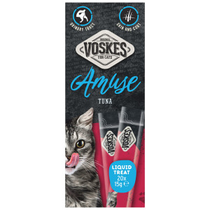 Voskes Liquid Treat tonijn kattensnack 1 verpakking (20 x 15 g)