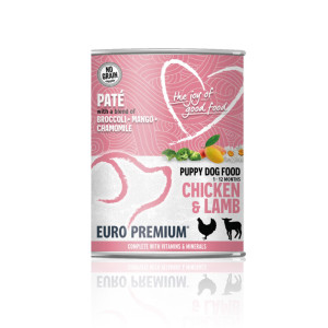 Euro Premium Puppy kip en lam paté natvoer hond 1 tray (6 x 400 g)