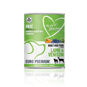 Euro Premium Adult lam en hert paté natvoer hond 1 tray (6 x 400 g)