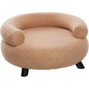 Sofa Dudo ligstoel rond voor hond en kat beige