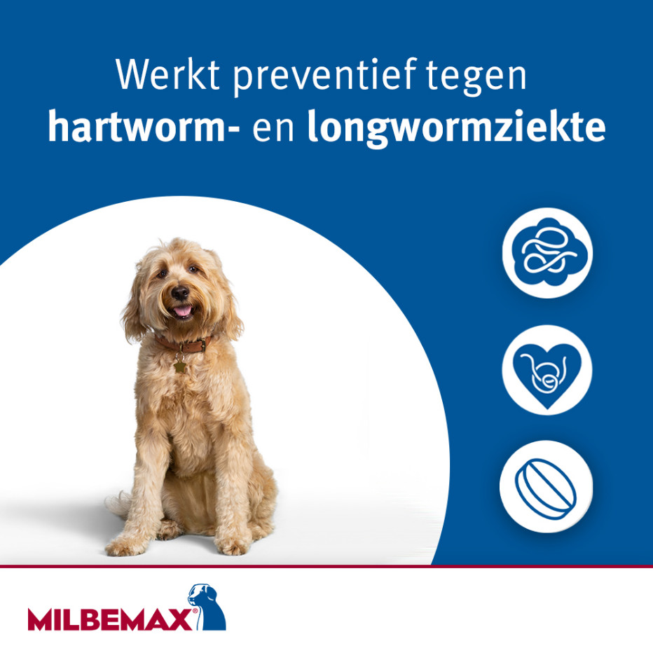 Milbemax ontwormingstabletten hond vanaf 5 kg