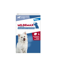 Milbemax kauwtabletten kleine honden en puppies 4 tabletten