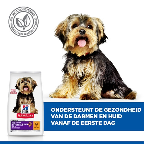 Hill's Adult Sensitive Stomach & Skin Small & Mini met kip hondenvoer