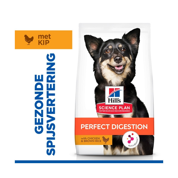 Hill's Hill's Adult Perfect Digestion Small & Mini met kip & bruine rijst hondenvoer 6 kg