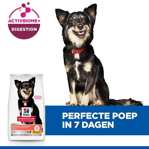 Hill's Adult Perfect Digestion Small & Mini met kip & bruine rijst hondenvoer
