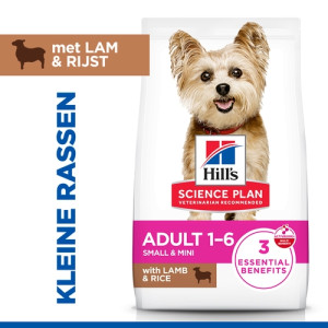 Hill's Science Plan Adult Small - Mini - Hondenvoer - Lam - Rijst - 1,5 kg