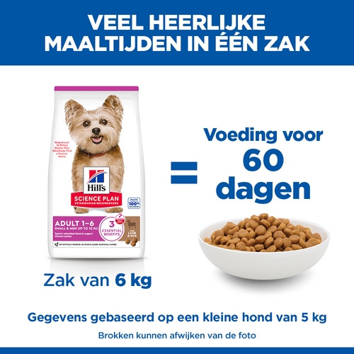 Hill's Adult Small & Mini met lam & rijst hondenvoer