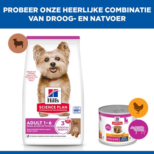 Hill's Adult Small & Mini met lam & rijst hondenvoer
