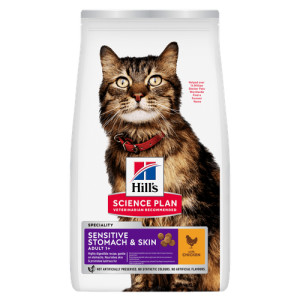 Hill's Adult Sensitive Stomach & Skin met kip kattenvoer 7 kg