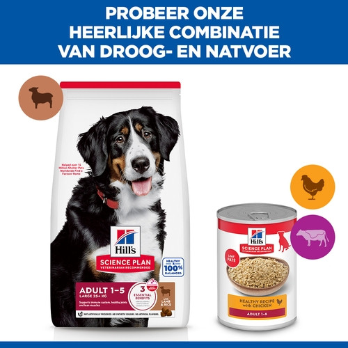 Hill's Adult Large met lam & rijst hondenvoer