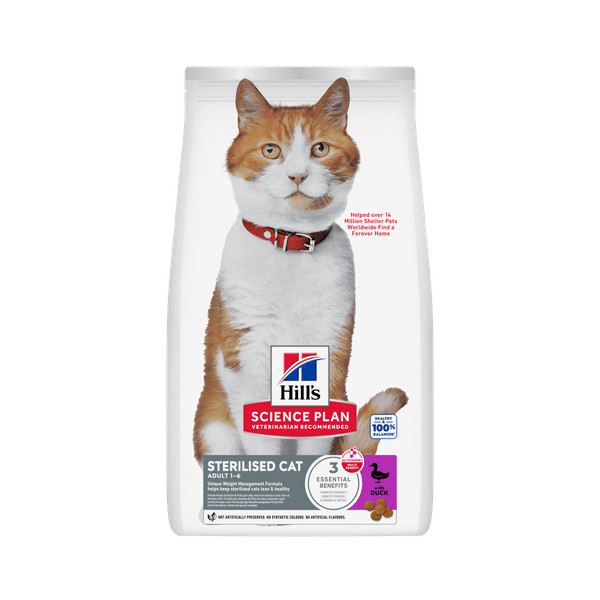 Hill's Hill's Adult Sterilised Cat met eend kattenvoer 2 x 10 kg