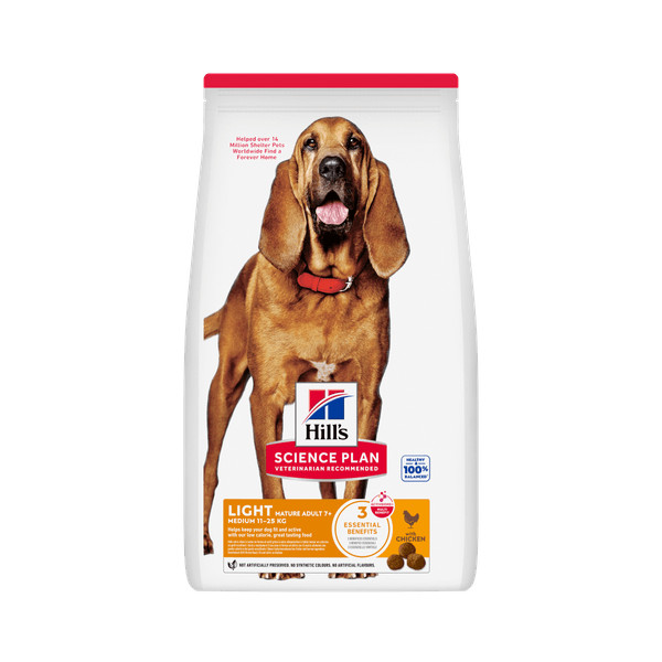 Hill's Hill's Mature Adult 7+ Light Medium met kip hondenvoer 2 x 14 kg