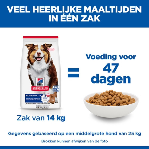 Hill's Mature Adult Medium met lam & rijst hondenvoer