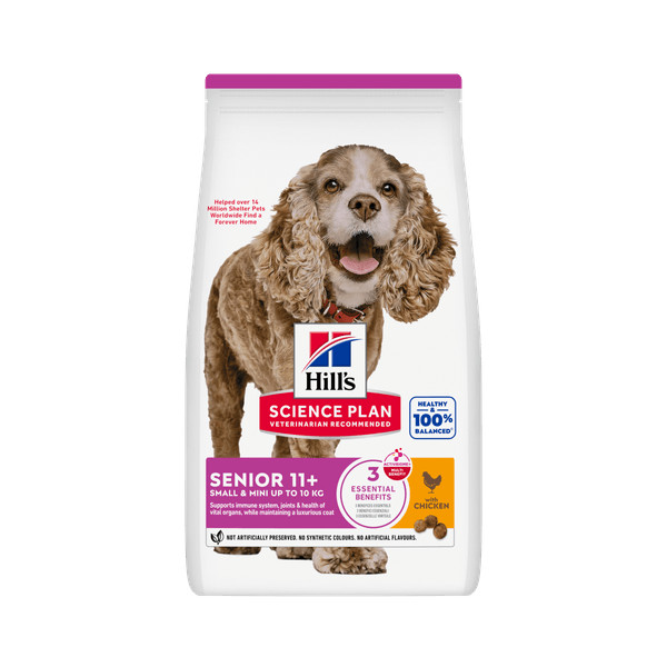 Hill's Hill's Senior Small & Mini met kip hondenvoer 3 x 1,5 kg