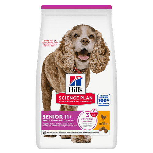 Hill's Senior Small & Mini met kip hondenvoer