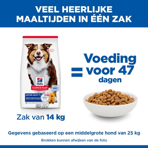 Hill's Mature Adult 7+ Medium met kip hondenvoer