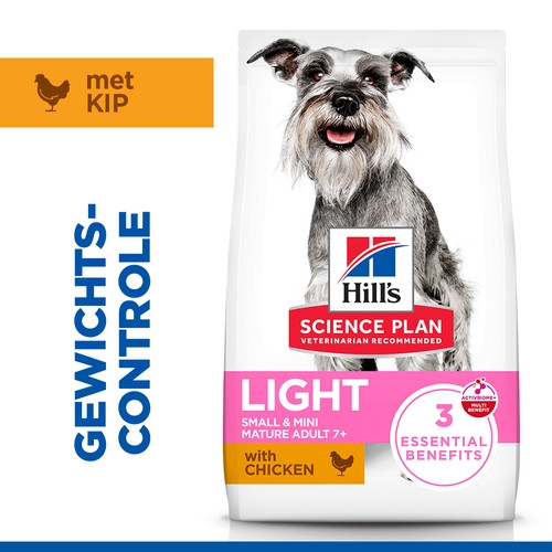 Hill's Mature Adult Light Small & Mini met kip hondenvoer