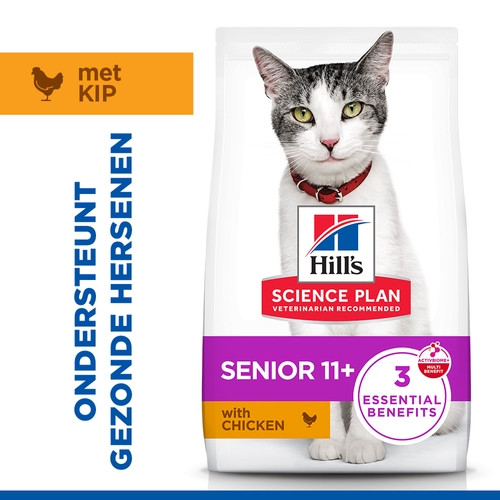 Hill's Senior 11+ met kip kattenvoer