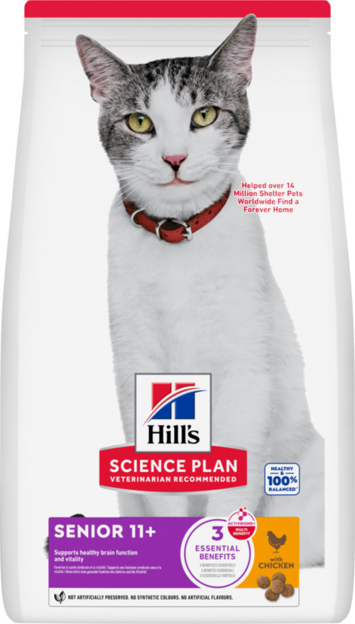Hill's Senior 11+ met kip kattenvoer
