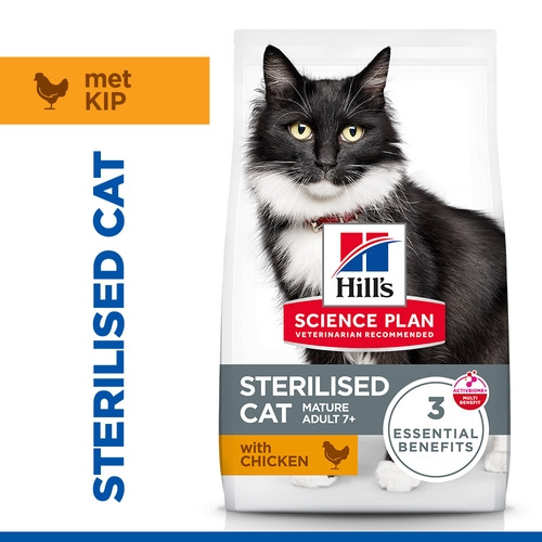 Hill's Mature Adult Sterilised Cat met kip kattenvoer