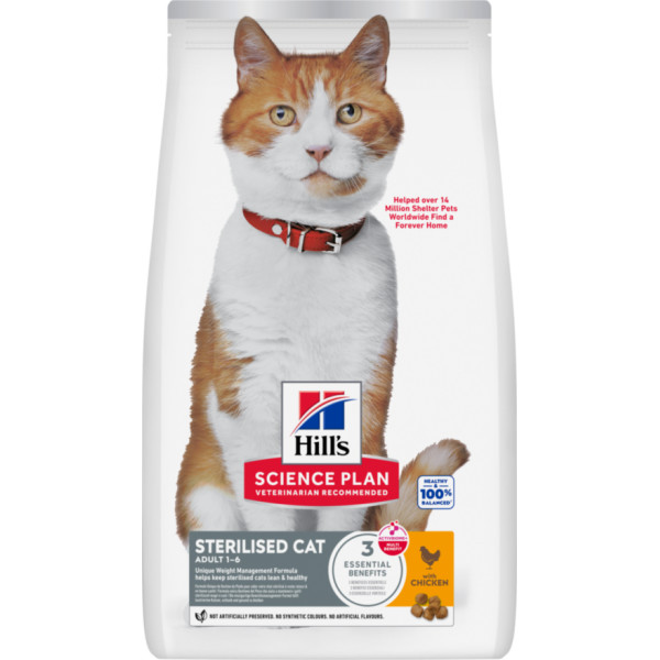 Hill's Hill's Adult Sterilised Cat met kip kattenvoer 15 kg