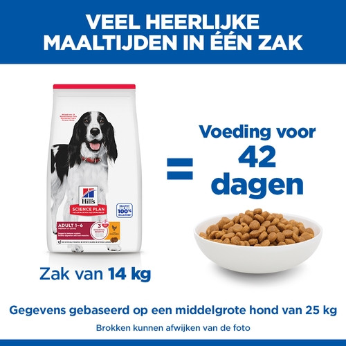 Hill's Adult Medium met kip hondenvoer