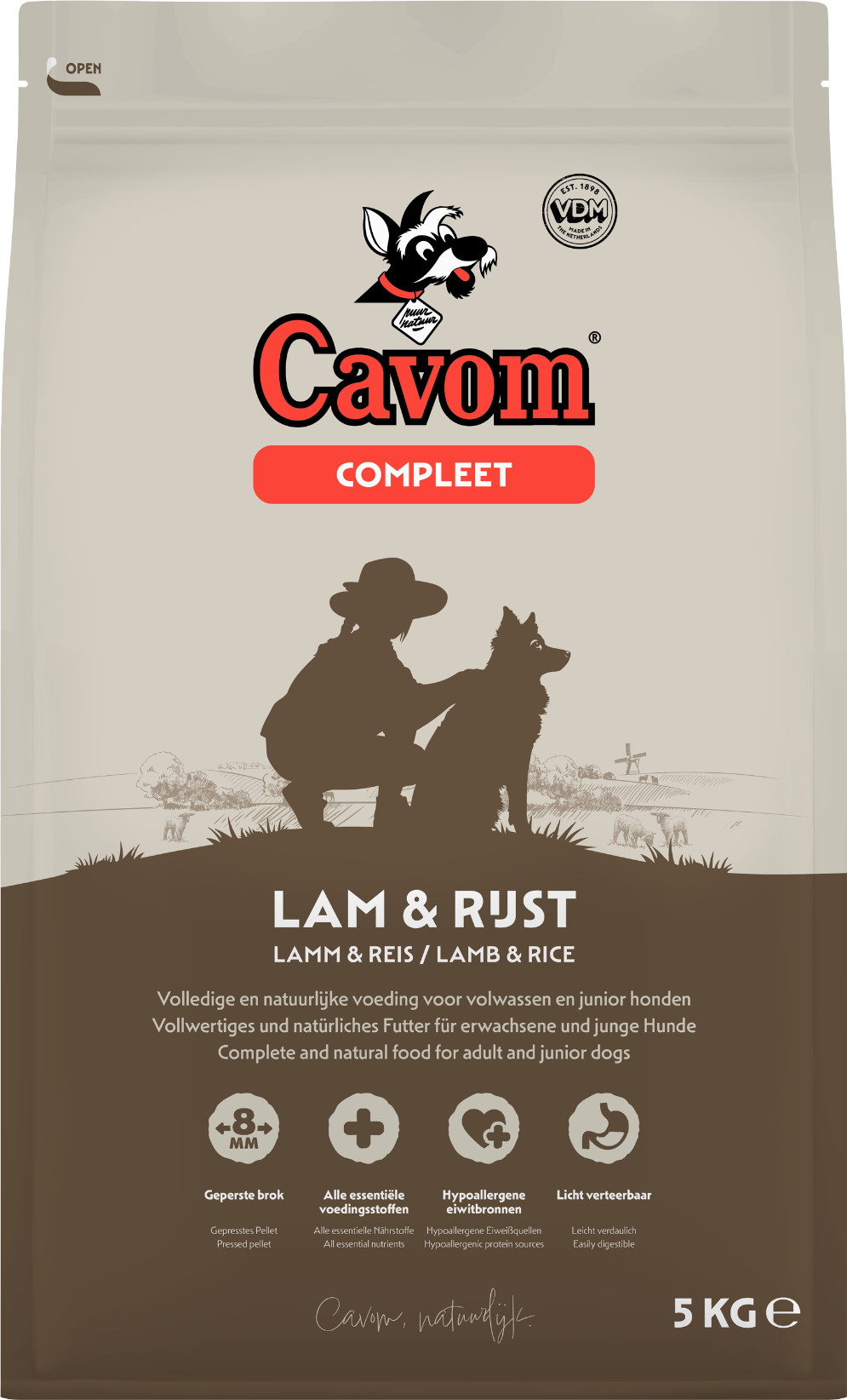 Cavom Compleet met lam en rijst hondenvoer