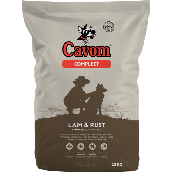 Cavom Cavom Compleet met lam en rijst hondenvoer 2 x 20 kg