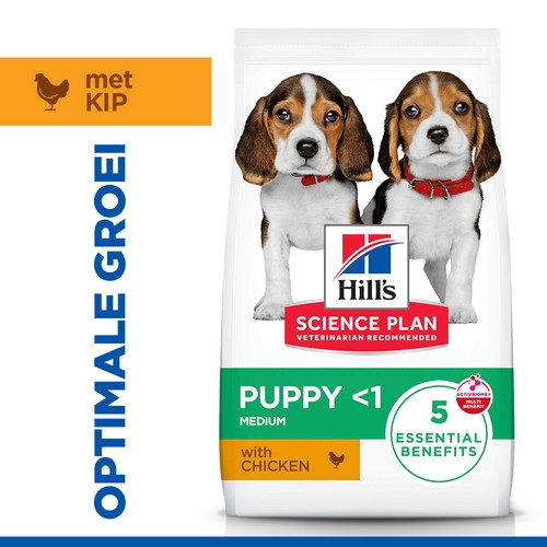 Hill's Puppy Medium met kip hondenvoer