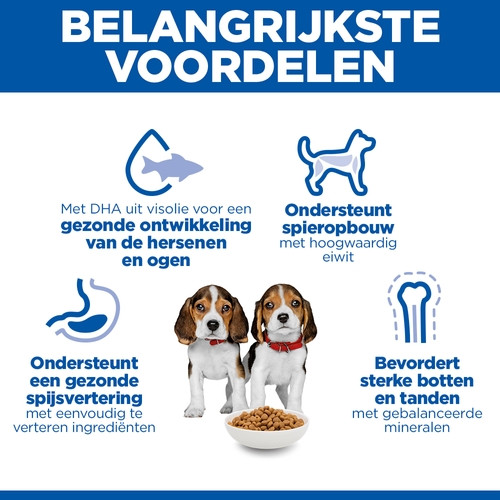 Hill's Puppy Medium met kip hondenvoer