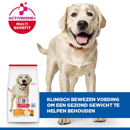 Hill's Adult Light Large Breed met kip hondenvoer