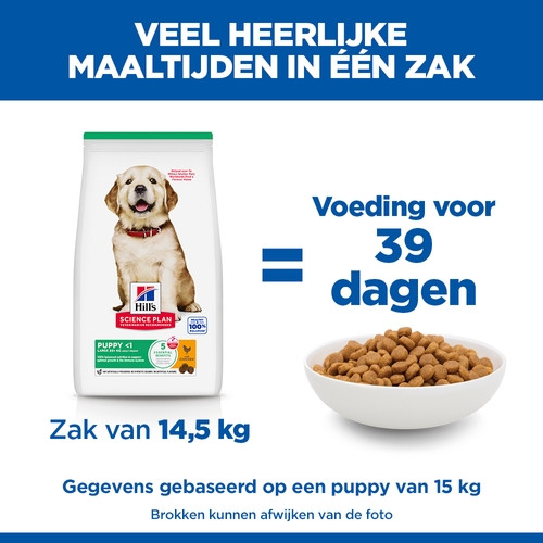 Hill's Puppy Large met kip hondenvoer