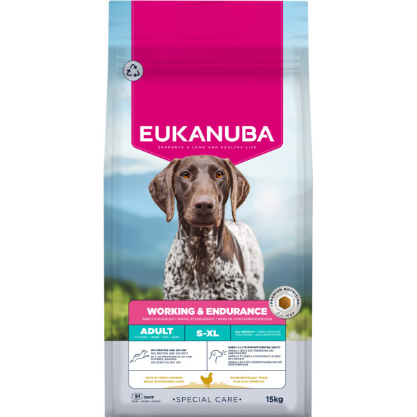 Eukanuba Eukanuba Adult Special Care Working & Endurance hondenvoer 15 kg