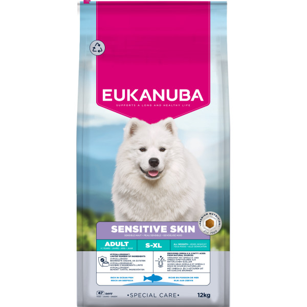 Eukanuba Eukanuba Adult Special Care Sensitive Skin hondenvoer 12 kg