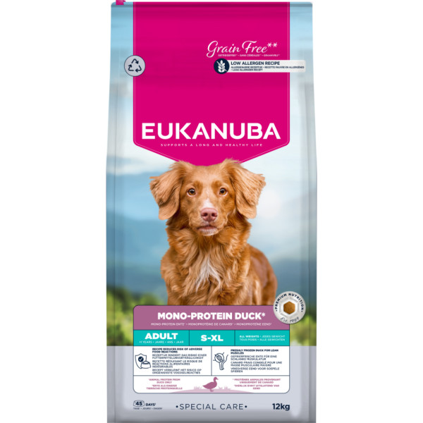 Eukanuba Eukanuba Adult Special Care Monoprotein eend hondenvoer 12 kg