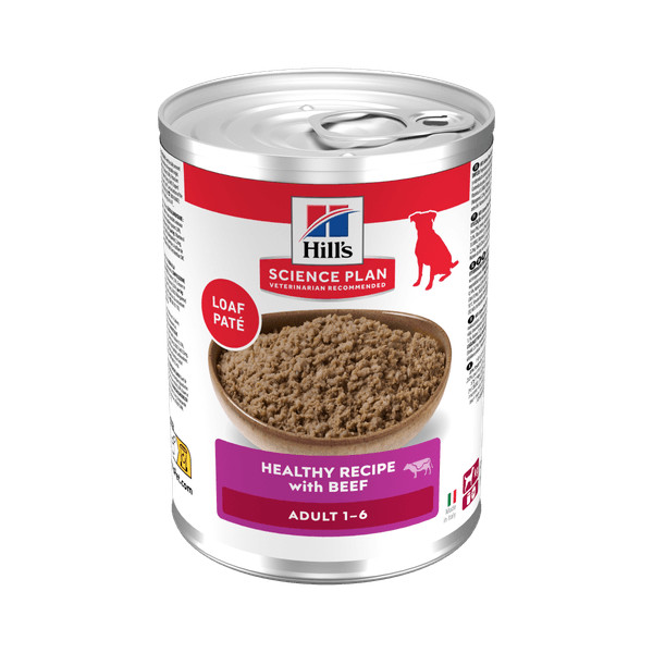 Hill's Hill's Adult nat hondenvoer met rund blik 1 tray (12 x 370 g)