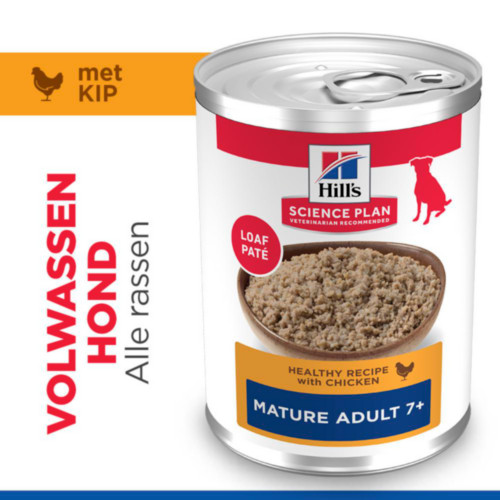 Hill's Mature Adult 7+ nat hondenvoer met kip blik