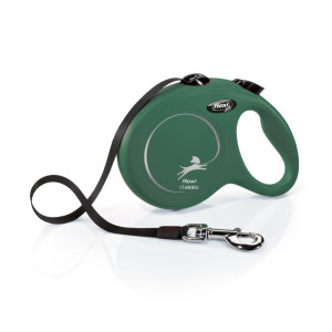 Flexi Classic Olijfgroen S M L Tape rollijn 5 meter L