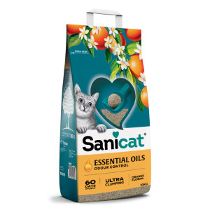 Sanicat Essential Oils Ultra Clumping Orange Floral kattenbakvulling 10 kg
