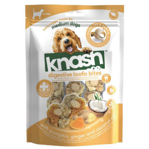 Knash Digestive Woofa Bites met pompoen, gember en kokosolie hondensnack 100 g