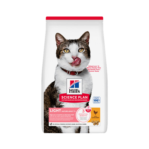 Hill's Hill's Mature Adult 7+ Light met kip kattenvoer 3 x 1,5 kg
