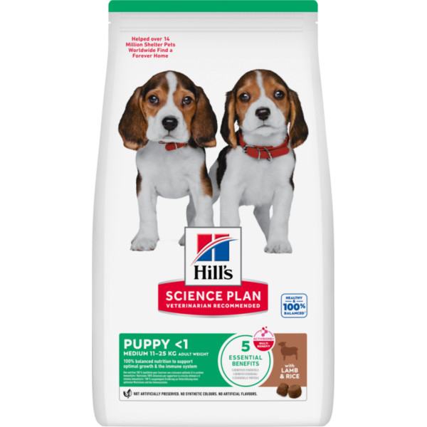 Hill's Hill's Puppy Medium met lam & rijst hondenvoer 18 kg