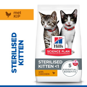 Hill's Kitten Sterilised kattenvoer met kip 2 x 1,5 kg