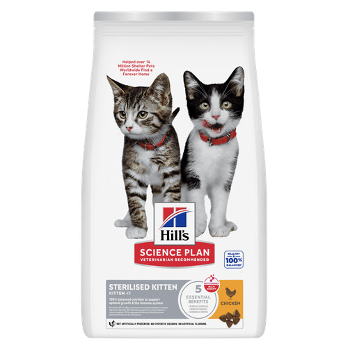 Hill's Kitten Sterilised kattenvoer met kip
