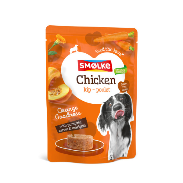 Smolke Smølke Orange Goodness kip nat hondenvoer 8 x 300 gr