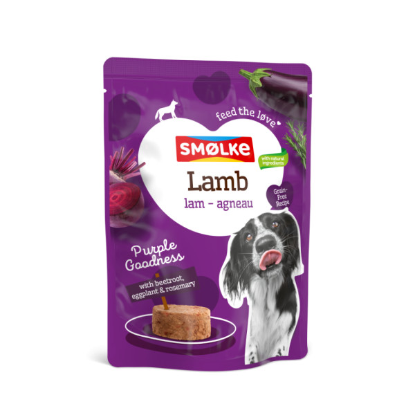 Smolke Smølke Purple Goodness lam nat hondenvoer 2 x (8 x 300 g)