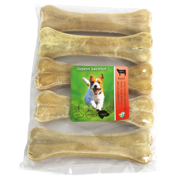 Boon Buffelhuidbot geperst voor honden (16 cm) 20 stuks